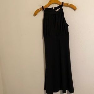 WHITE HOUSE BLACK MARKET SOLID BLACK DRESS SIZE 2